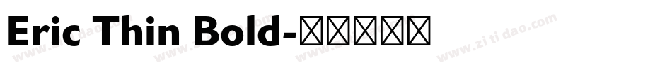 Eric Thin Bold字体转换